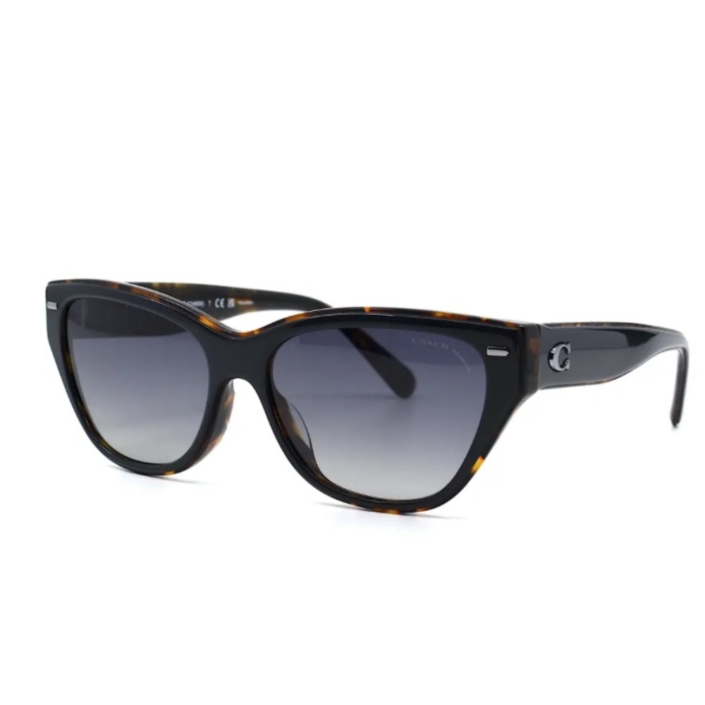 Coach Polarized Black/Dark Tortoise Sunglasses